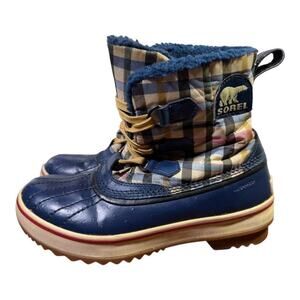 Sorel Tivoli Plaid Waterproof Snow Boots Women size 7